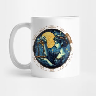 ZODIAC Libra - Astrological LIBRA - LIBRA - ZODIAC sign - Van Gogh style - 7 Mug